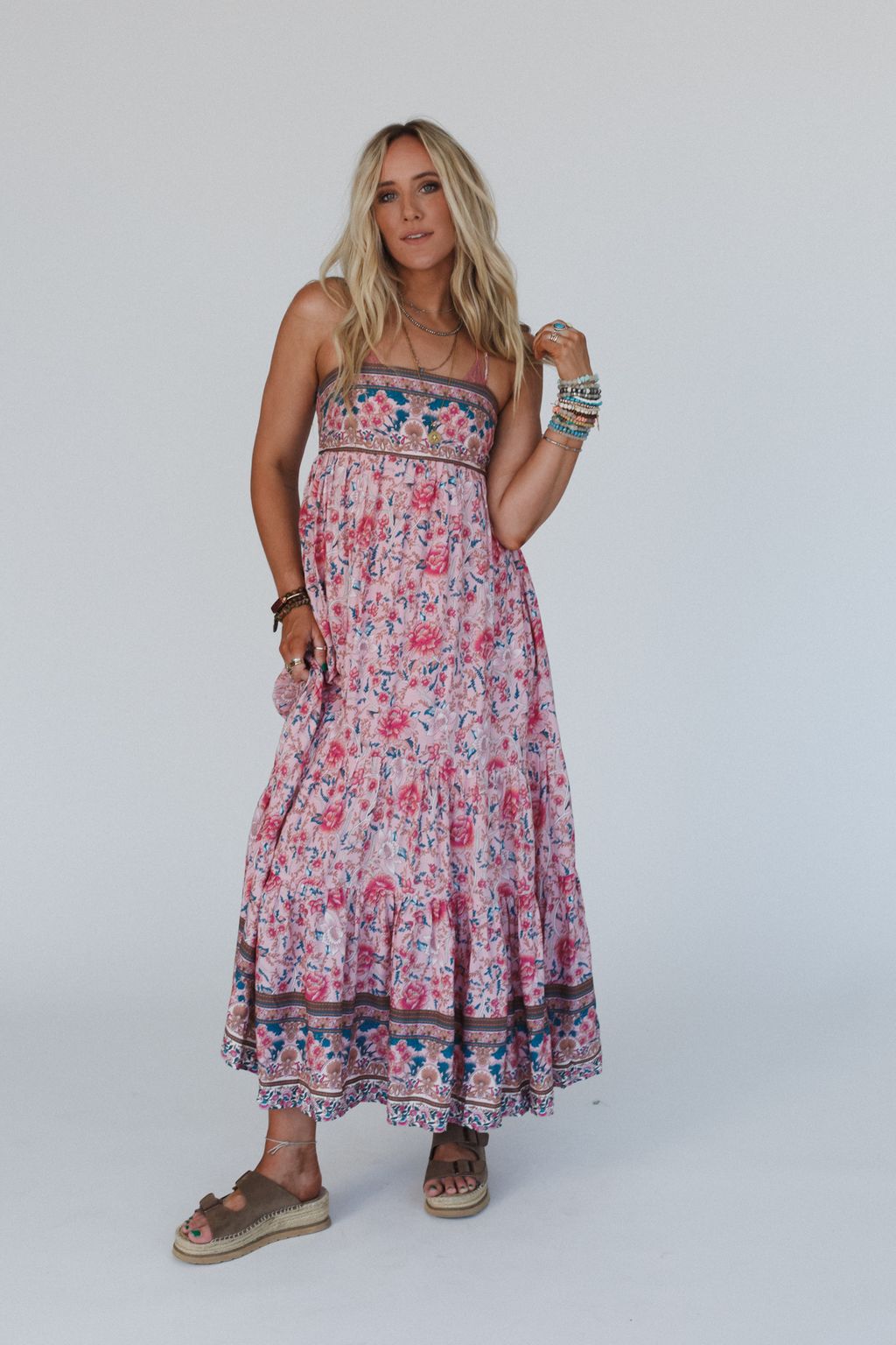 Lahaina Printed Dress - Pink Multi