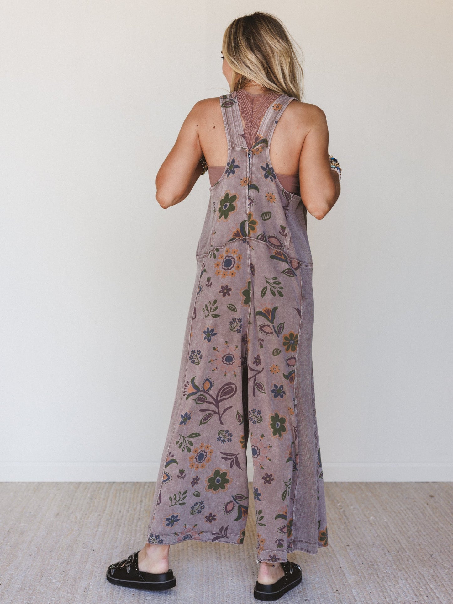 Floral Daylight Jumpsuit - Mocha