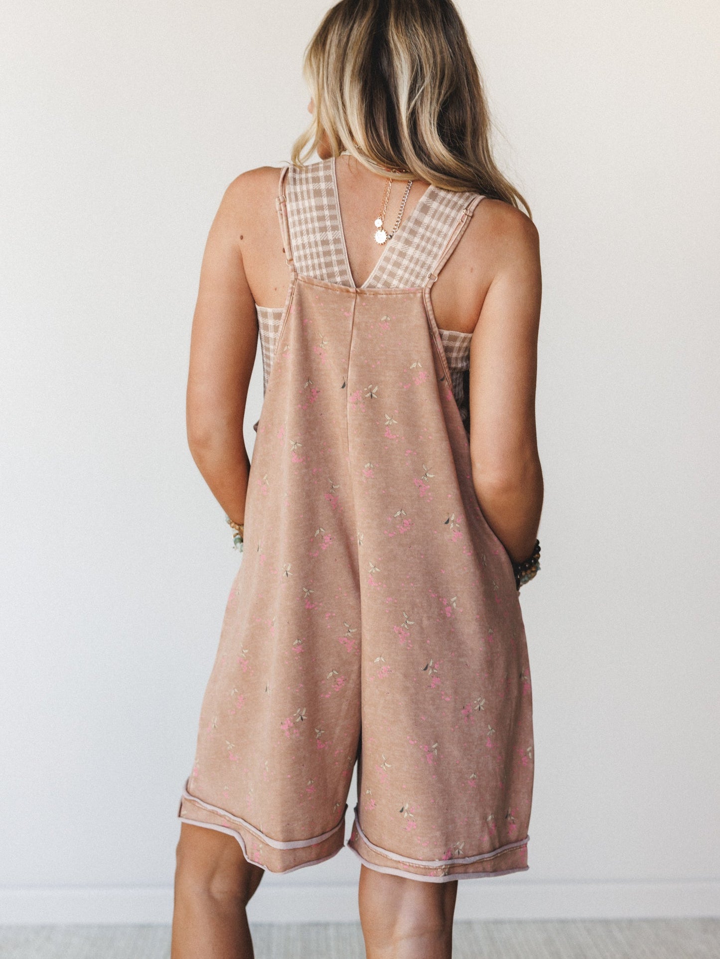 Calla Bloom Romper - Almond
