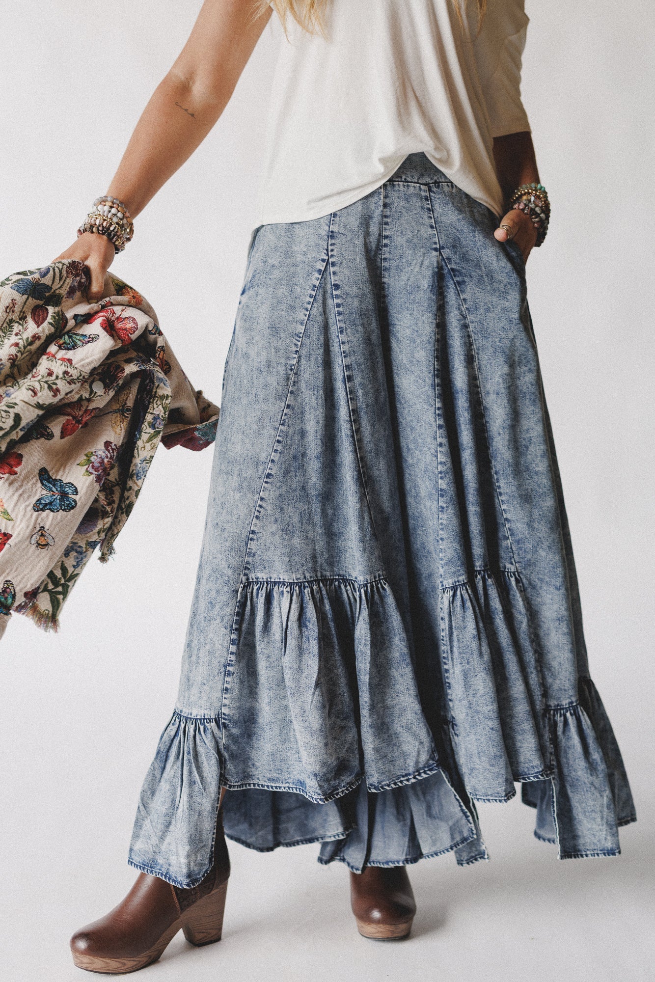 Coastal Dreams Wide Leg Pants - Denim