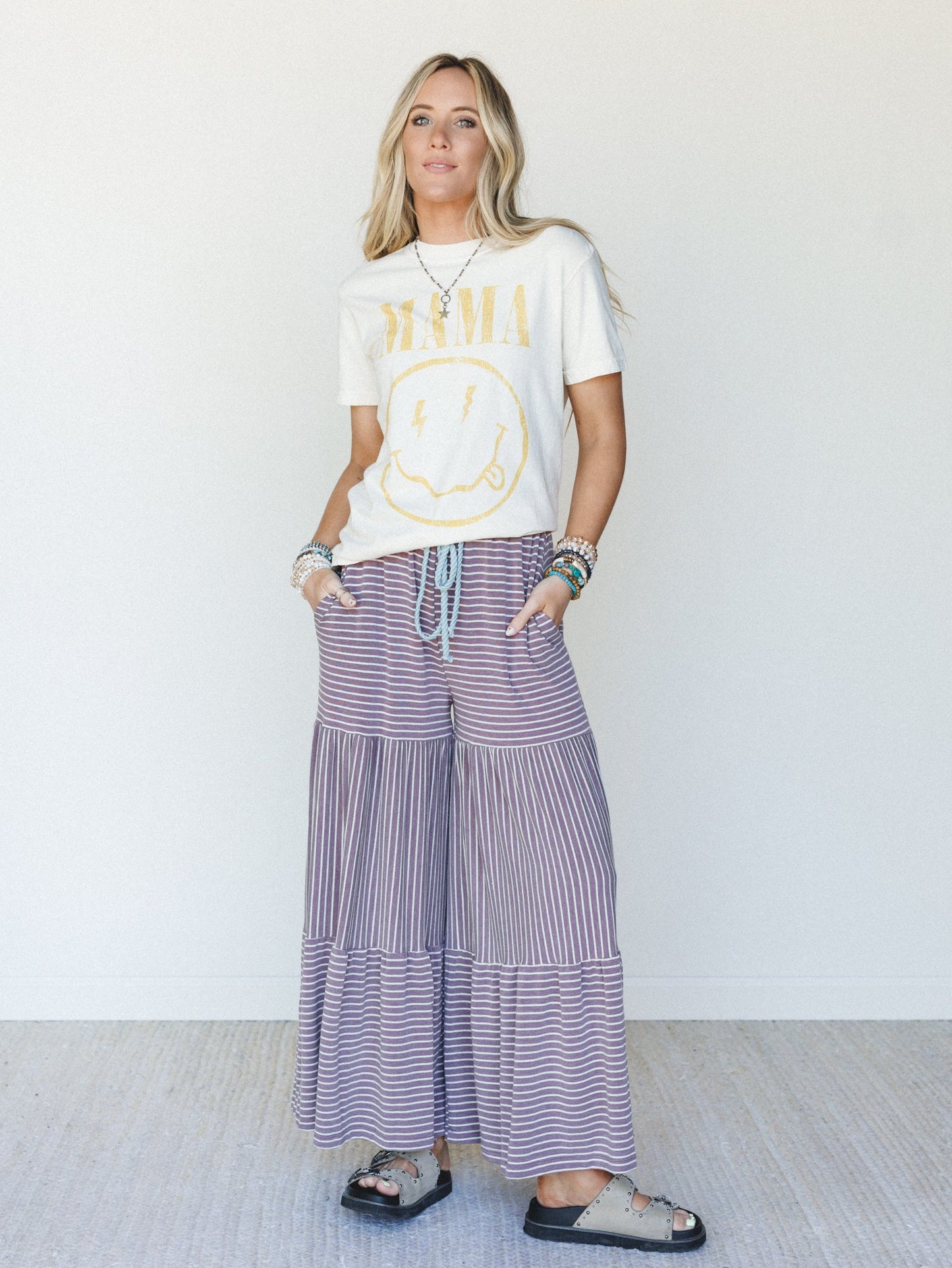 The Nest Forever Mine Striped Pants - Purple