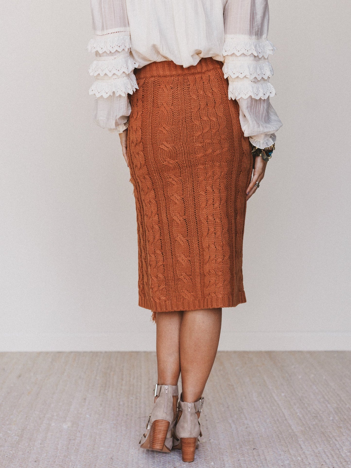 Liz Midi Skirt - Camel