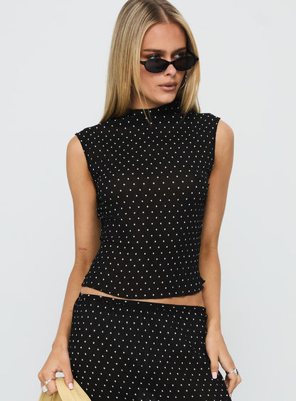 Ford Top Onyx Polka Dot
