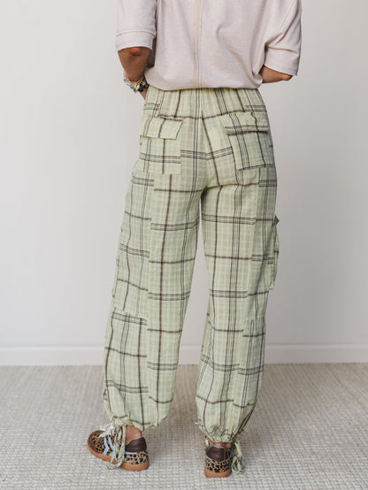 Sunday Plaid Pants - Apple Green