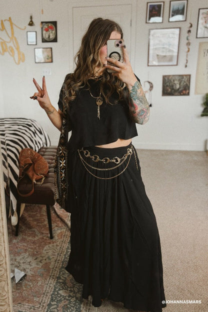 The Perfect Pocketed Maxi Skirt - Black - Pre Order