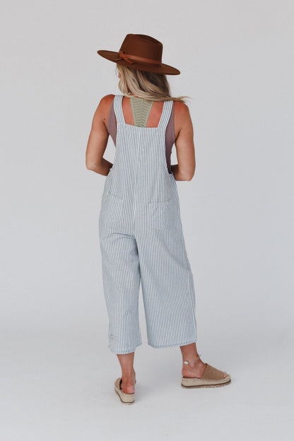 High Hopes Denim Overalls - Denim Stripe