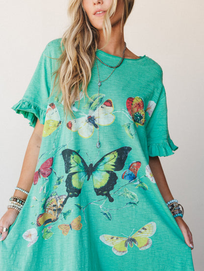 Garden Walks Maxi Dress - Green Acorn