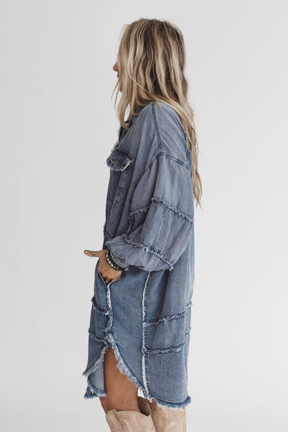 Ophelia Oversized Denim Dress - Dark Denim