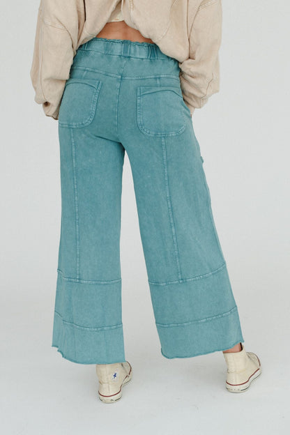 Lucky One Wide Leg Pant - Teal