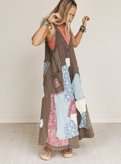 Garden Drift Wide Leg Jumpsuit - Charcoal