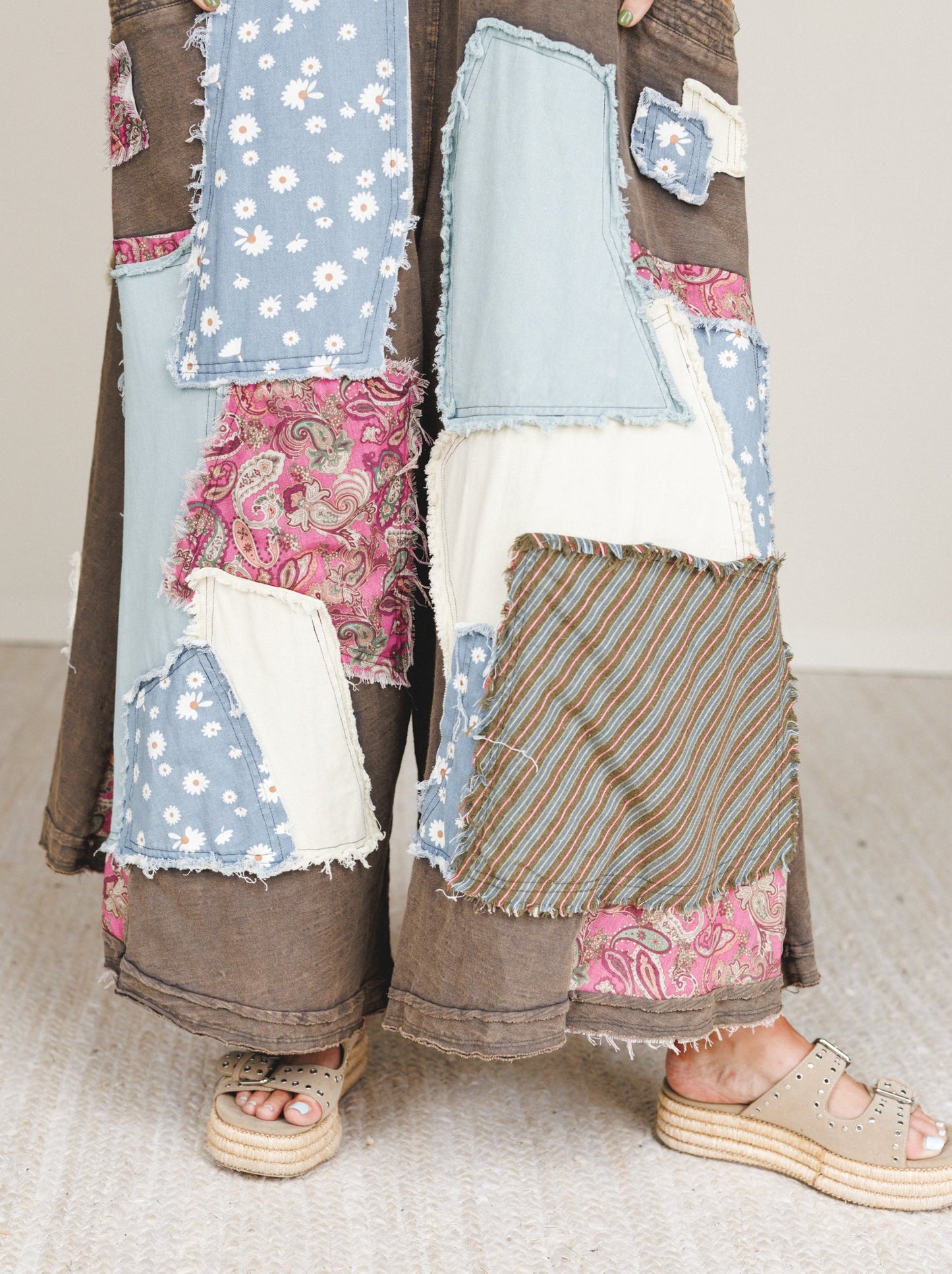 Garden Drift Wide Leg Jumpsuit - Charcoal