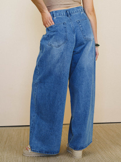 Jenny Cool Trouser Jeans - Denim Blue
