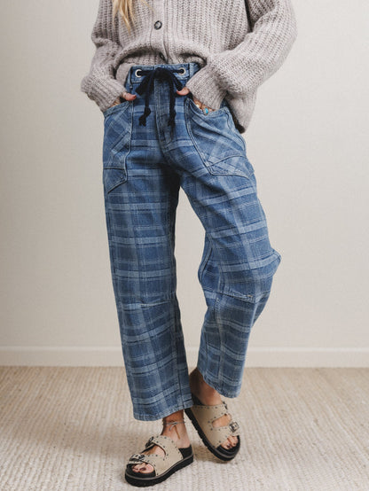 Pixie Party Jeans - Denim Plaid