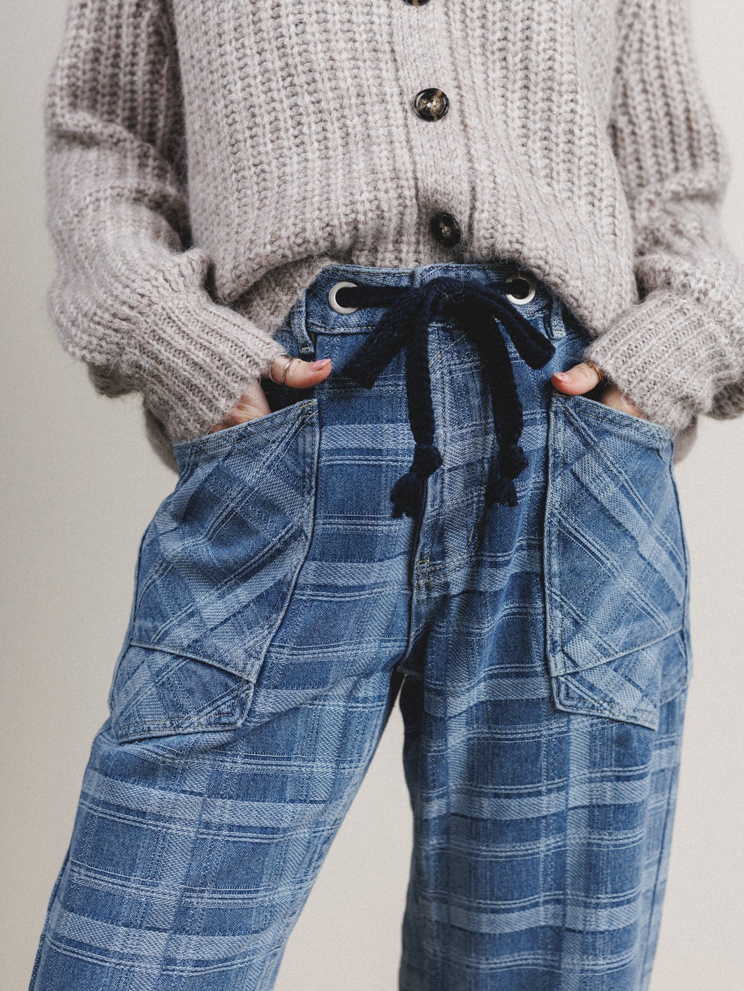 Pixie Party Jeans - Denim Plaid