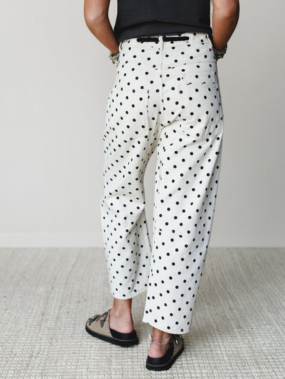 Spotted and Dotted Pants - Cream