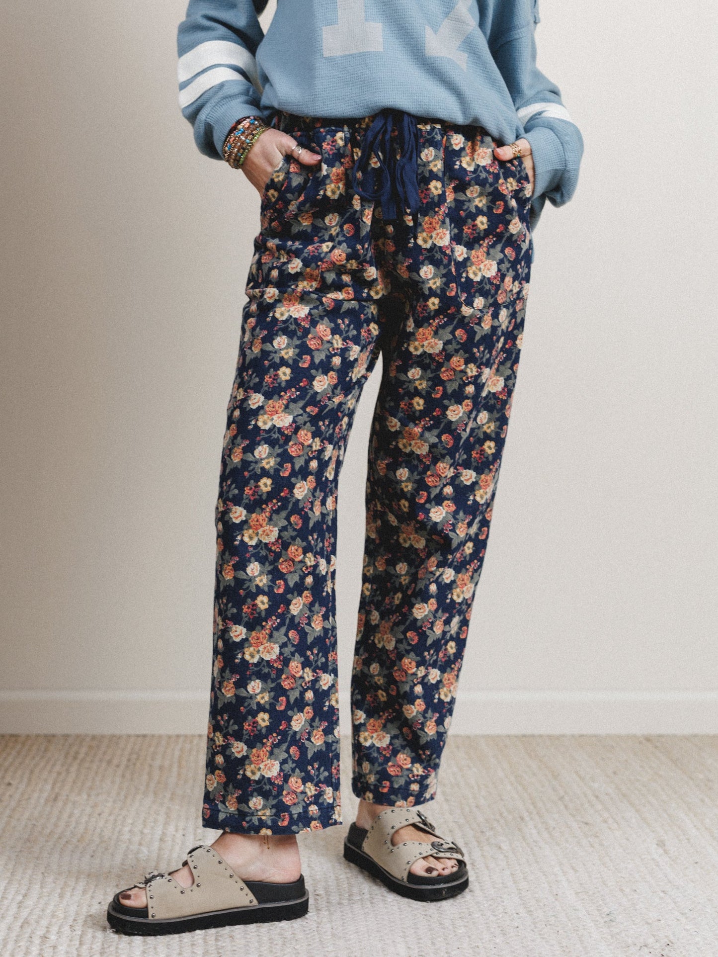 Flower Patch Jeans - Denim