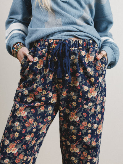 Flower Patch Jeans - Denim