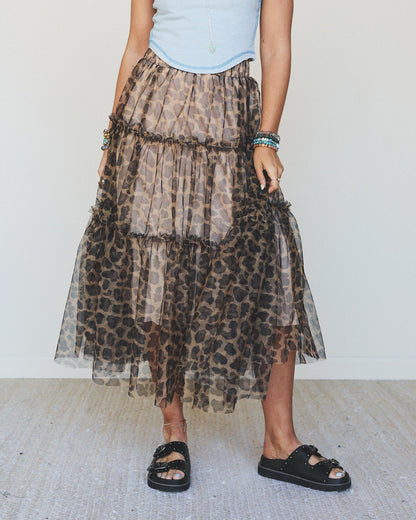 Wild Night Maxi Skirt - Mocha