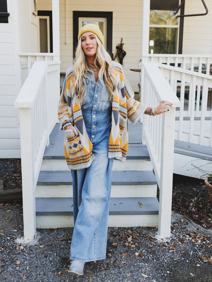 Sami Button Up Jumpsuit - Light Denim