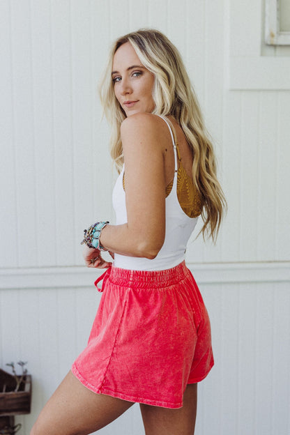 Petal Drift Shorts - Orange