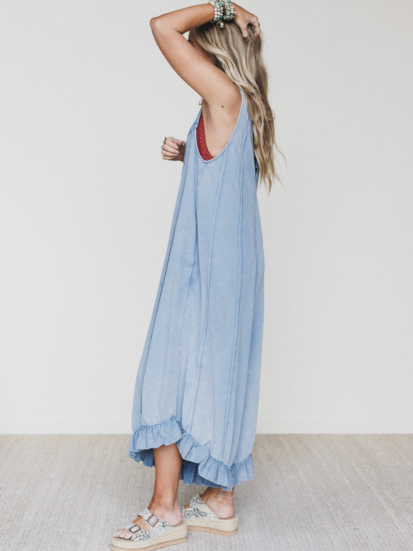 Wild Sun Jumpsuit - Dusty Blue