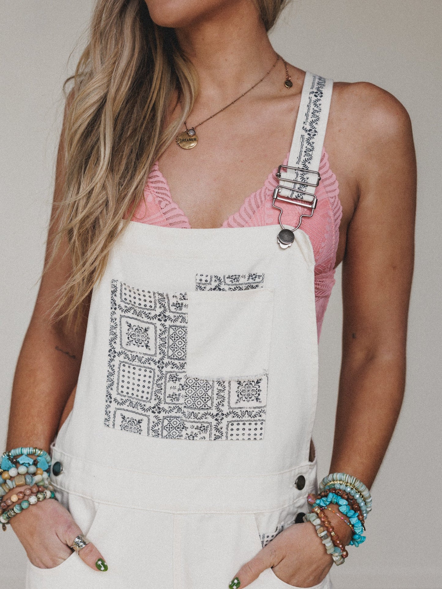 The Nest Easy Sunday Overalls - Ecru