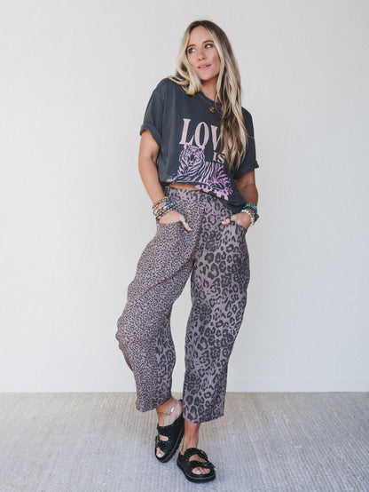 Animal Feeling Pants - Mocha Leopard