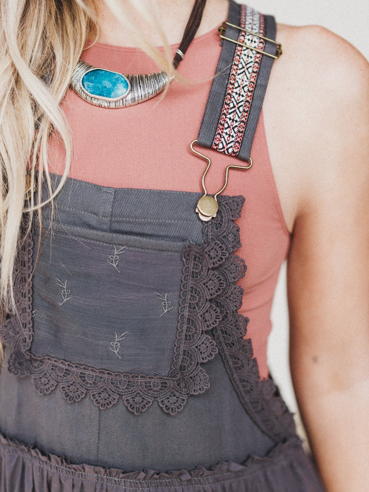 Garden Stroll Overall Dress - Ash