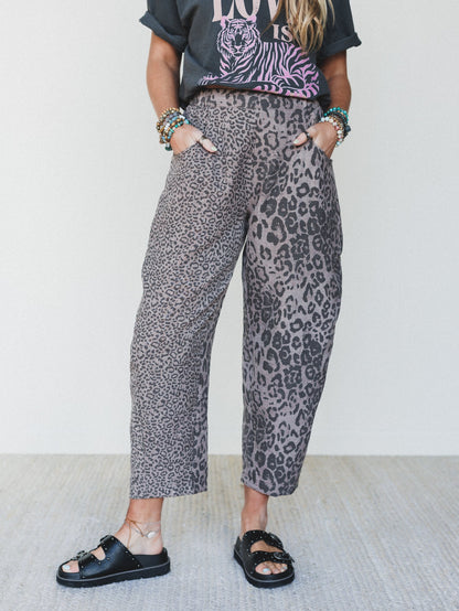 Animal Feeling Pants - Mocha Leopard