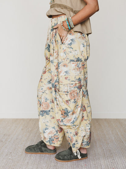 Flower Party Pants - Yellow