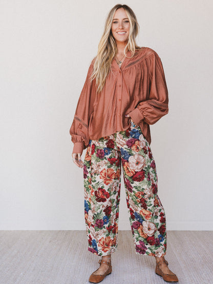 Rosy Drift Pants - Red