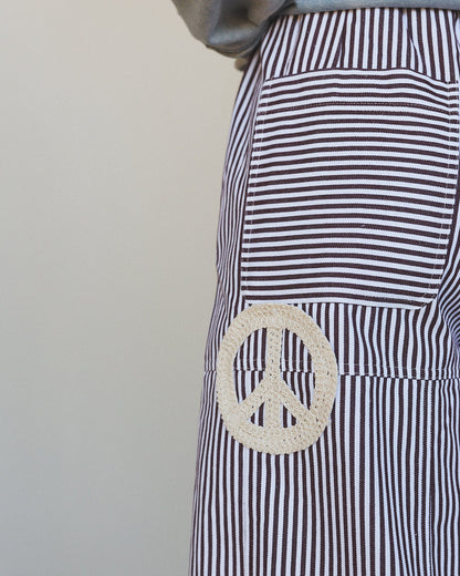 Peace Out Stripe Jeans - Brown
