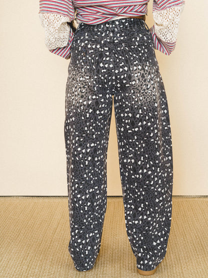 Heart of the Wild Jeans - Grey Leopard