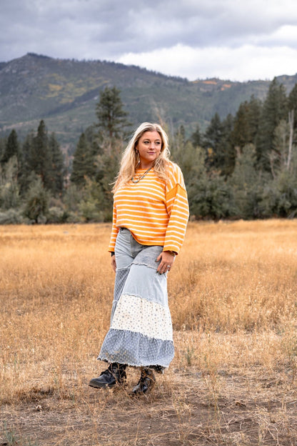 Jane Tiered Pants - Denim