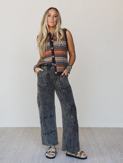 Kamilla Wide Leg Pants - Black