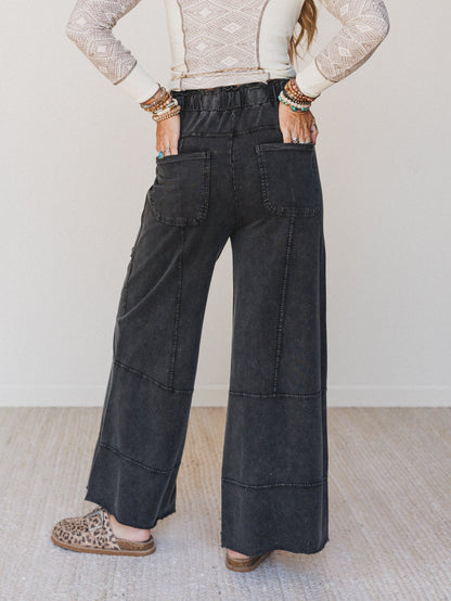 Lucky One Wide Leg Full Pant - Black