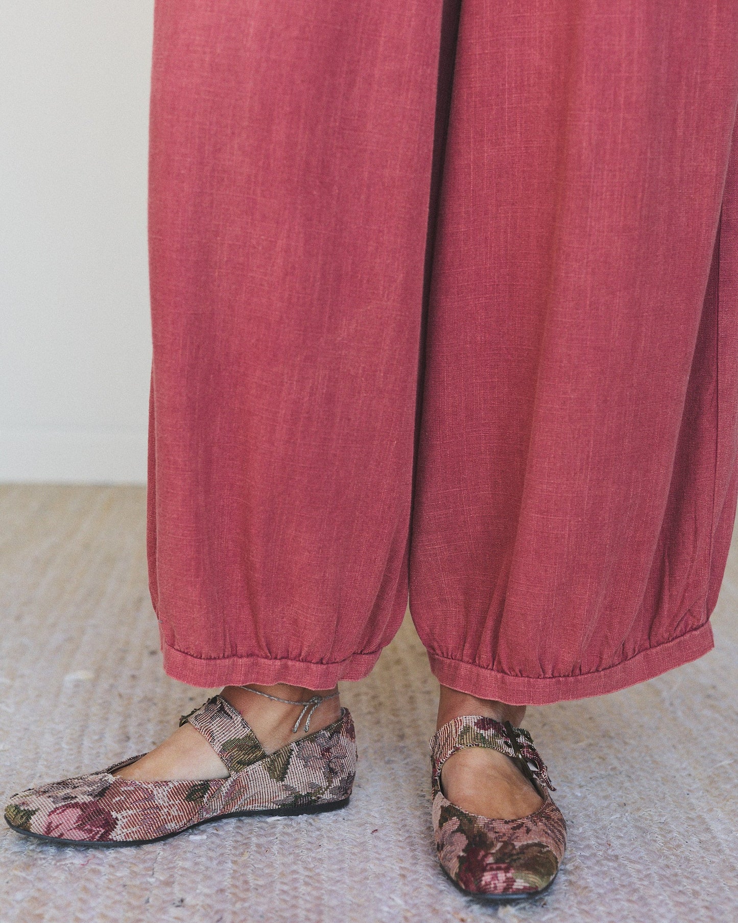 Pure Soul Linen Pants - Boho Red