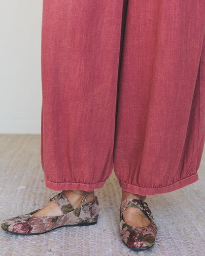 Pure Soul Linen Pants - Boho Red