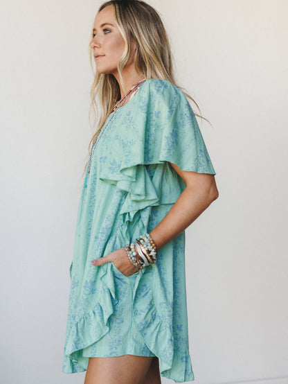 Goldie Floral Romper - Sage