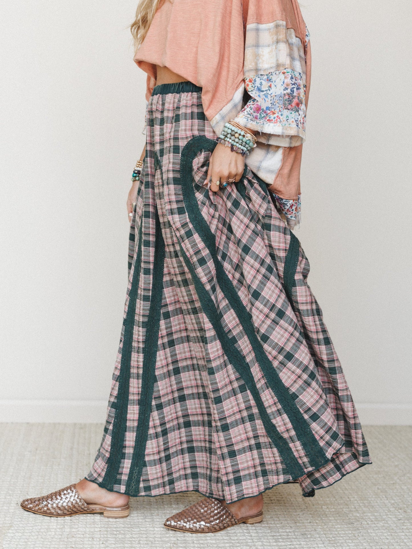 Aurora Maxi Skirt - Forest Green