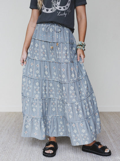 Timeless Love Maxi Skirt - Denim
