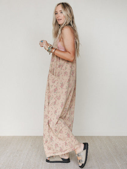 Frills and Frolic Jumpsuit - Khaki