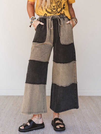 Coastal Colorblock Pants - Black