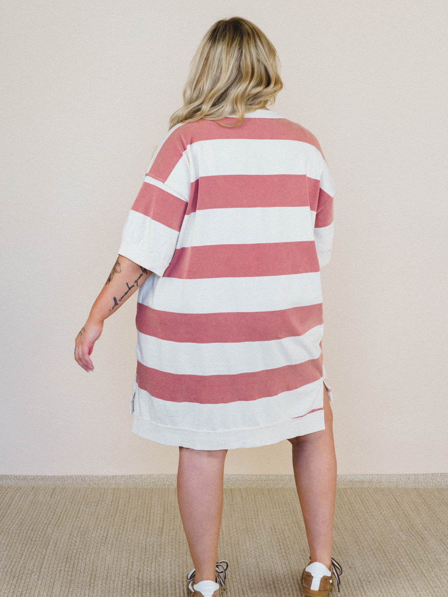 Bright Idea Tee Dress
 - Crimson