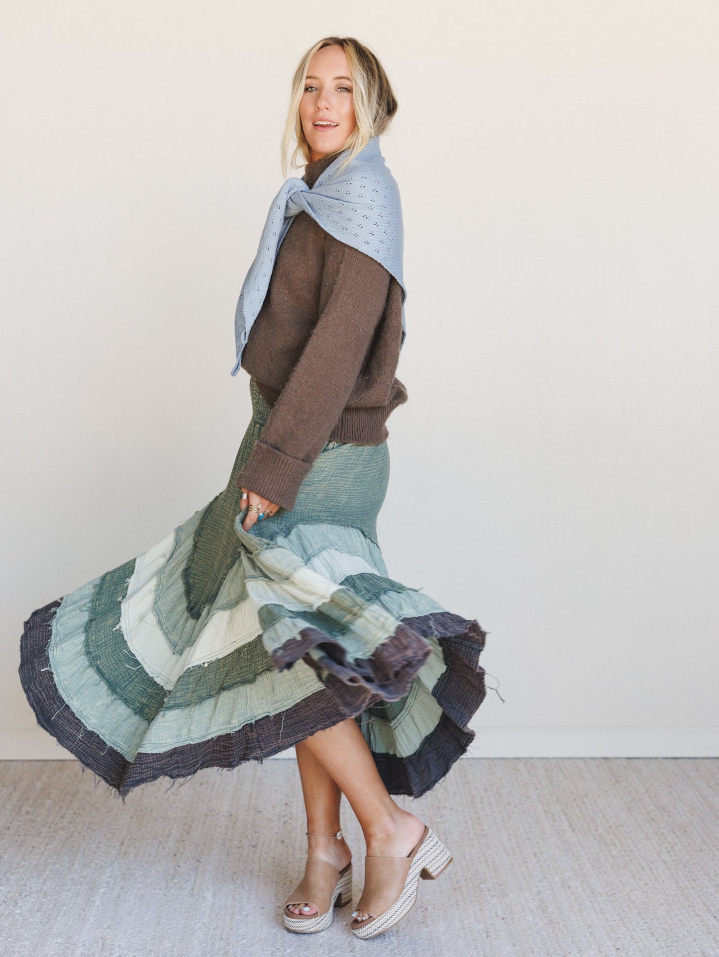 Bohemia Bloom Skirt - Sage