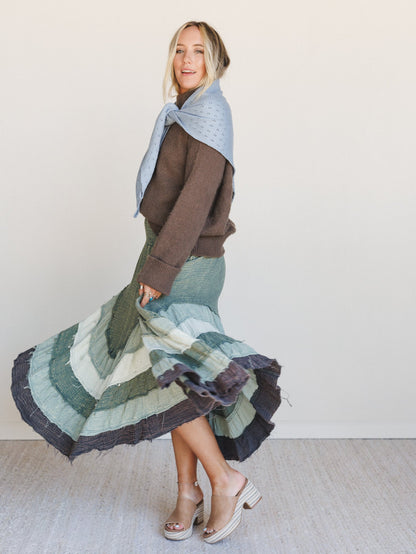 Bohemia Bloom Skirt - Sage