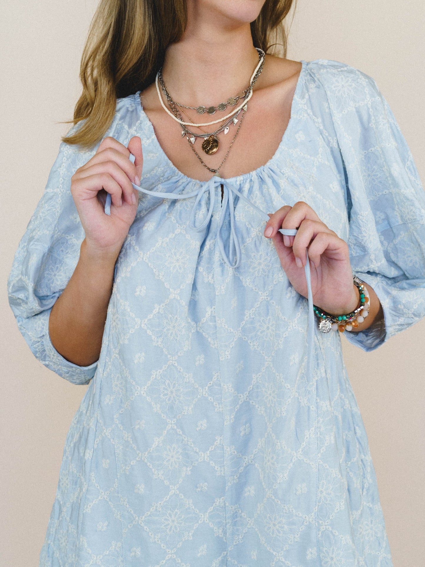 Quaint Whisper Romper - Light Chambray