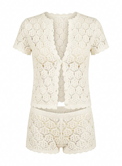 Sun Still Shines Crochet Set Cream Tall