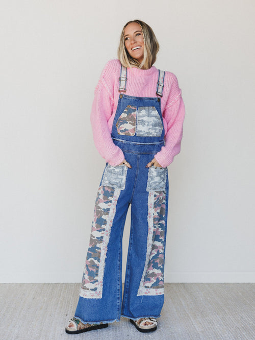 Tried And True Denim Overalls - Camo