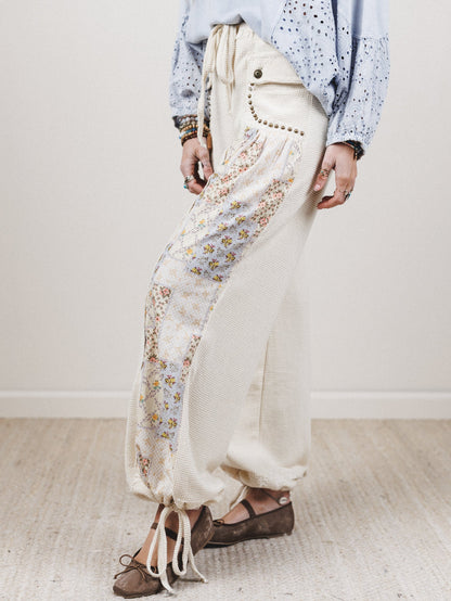 Soft But Studded Pants - Cream